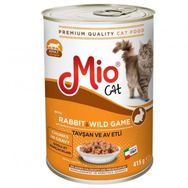 Mio 415 gr Tavşan ve Av Hayvanlı Yetişkin Kedi Konservesi