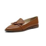 Mio Gusto Ezra Taba Hakiki Deri Vizon Kadın Loafer Ayakkabı