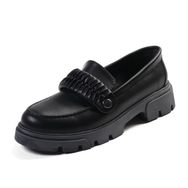 Mio Gusto Judi Siyah Renk Kalın Tabanlı Kadın Loafer Ayakkabı