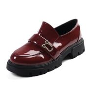 Mio Gusto Katy Bordo Renk Kalın Tabanlı Kadın Loafer Ayakkabı