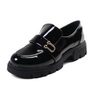 Mio Gusto Katy Siyah Renk Kalın Tabanlı Kadın Loafer Ayakkabı