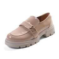Mio Gusto Katy Ten Rengi Kalın Tabanlı Kadın Kadın Loafer Ayakkabı