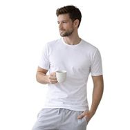 Miorre XL-XXL Beyaz Modal Strech Sıfır Yaka Kısa Kol Fanila