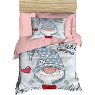 Mira Home Cute Gnome Pink Dijital Baskılı 3D Pamuklu Yenidoğan Bebek Nevresim Takımı