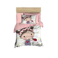 Mira Home Hello Girl Dijital Baskılı 3D Pamuklu Yenidoğan Bebek Nevresim Takımı
