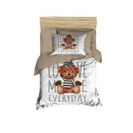 Mira Home Love Me Everyday Dijital Baskılı 3D Pamuklu Yenidoğan Bebek Nevresim Takımı