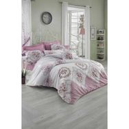 Mira Home Şimal Pembe %100 Pamuklu Çift Kişilik Ranforce Nevresim Takımı