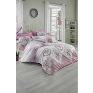 Mira Home Şimal Pembe %100 Pamuklu Çift Kişilik Ranforce Nevresim Takımı