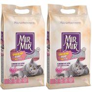 MırMır 2x10 lt Bebek Pudralı Tozsuz Topaklanan Kedi Kumu