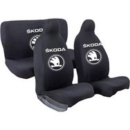 Mirsepet Skoda Forman Kumaş Siyah 4 Parça Set Oto Koltuk Kılıfı