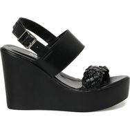 Miss F DS23022 3FX Siyah Kadın Dolgu Topuk Sandalet