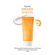 MISSHA Kalıntı Bırakmayan Güneş Kremi APIEU Pure Block Natural Daily Sun Cream Light SPF50+ PA++++