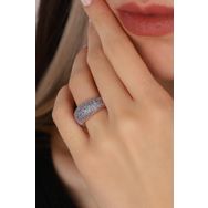 Mistik Silver Akua Marin Taşlı Gümüş Yüzük