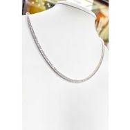 Mistik Silver Beyaz Taşlı Gümüş Choker Kolye