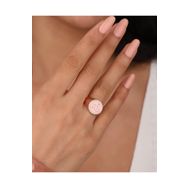 Mistik Silver Pembe Mineli Arapça Allah Yazılı Gümüş Yüzük