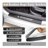 Mitsubishi Outlander 4 Adet Karbon Kapı Eşiği Sticker