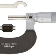 Mitutoyo 102-302 25-50 mm 0,01 mm Isı Yalıtım Çerçeveli Sağlam Tip Dış Çap Mikrometre