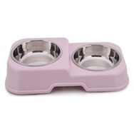 Mixpet Pembe Kedi Köpek Çelik Kaseli Mama ve Su Kabı