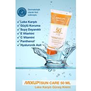 Mixup Sun Care Spf 50+ Uva+Uvb 50 ml Leke Karşıtı Koruyucu Güneş Kremi