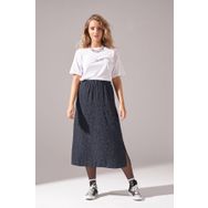 Mizalle Siyah Leopar Desenli Kadın Etek