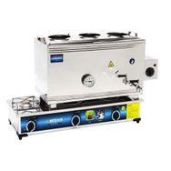 Mizan 60'lık Lpg Tüplü+Elektrikli 40 lt 3 Demlikli Çay Kazanı Ocağı