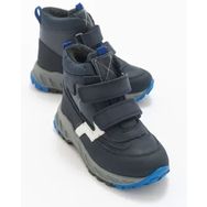 Mnpc 23K4B9786 Lacivert Hakiki Deri Anatomik Erkek Çocuk Trekking Bot