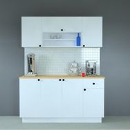Mobilique 160 cm Ahşap MDF Tezgahlı Hazır Mutfak