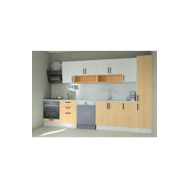 Mobilique 340 cm Ahşap Beyaz Tezgahsız Hazır Mutfak