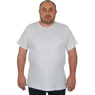 Moc Grande 11100 Büyük Beden Basic Beyaz Erkek T-shirt