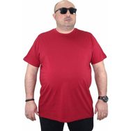 Moc Grande 11100 Büyük Beden Basic Bordo Erkek T-shirt
