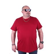 Moc Grande 11100 Büyük Beden Basic Bordo Erkek T-shirt