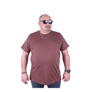 Moc Grande 11100 Büyük Beden Basic Taba Erkek T-shirt