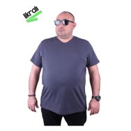 Moc Grande 11160 Büyük Beden Basic Füme Erkek T-shirt