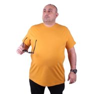 Moc Grande 11160 Büyük Beden Hardal Erkek T-shirt