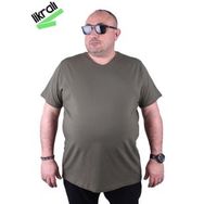 Moc Grande 11170 Büyük Beden Basic Haki Erkek T-shirt