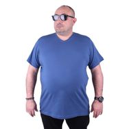 Moc Grande 11170 Büyük Beden Basic İndigo Erkek T-shirt