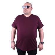 Moc Grande 11170 Büyük Beden Basic Mürdüm Erkek T-shirt