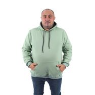 Moc Grande 11700 Çağla Büyük Beden Basic Kapüşonlu Erkek Sweatshirt