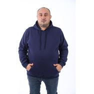 Moc Grande 11700 Lacivert Büyük Beden Basic Kapüşonlu Erkek Sweatshirt