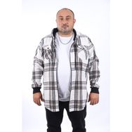 Moc Grande 22202 Kahverengi Büyük Beden Çift Cep Oduncu Erkek Sweatshirt