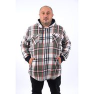 Moc Grande 22204 Haki Büyük Beden Çift Cep Kapüşonlu Erkek Sweatshirt