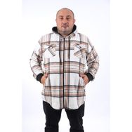 Moc Grande 22205 Kahverengi Büyük Beden Çift Cep Kapüşonlu Erkek Sweatshirt
