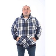 Moc Grande 22209 Indigo Kangaroo Pocket Stripe Oduncu Gömlek Erkek Sweatshirt