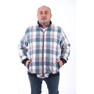 Moc Grande 22219 Petrol Büyük Beden Dik Yaka Oduncu Erkek Sweatshirt