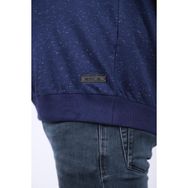 Moc Grande 22703 Lacivert Büyük Beden Bisiklet Yaka Deri Arma Erkek Sweatshirt