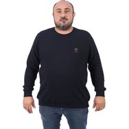 Moc Grande 22712 Lacivert Büyük Beden Gipeli Casual Erkek Sweatshirt