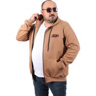 Moc Grande 22724 Kahve Ninety One Büyük Beden Kapüşonlu Erkek Sweatshirt