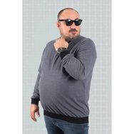 Moc Grande 22729 Antrasit Büyük Beden Uzun Kol Erkek T-Shirt