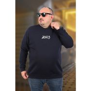 Moc Grande 22732 Lacivert Büyük Beden Zero Baskılı Erkek Sweatshirt