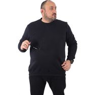 Moc Grande 22742 Lacivert Büyük Beden V Design Erkek Sweatshirt